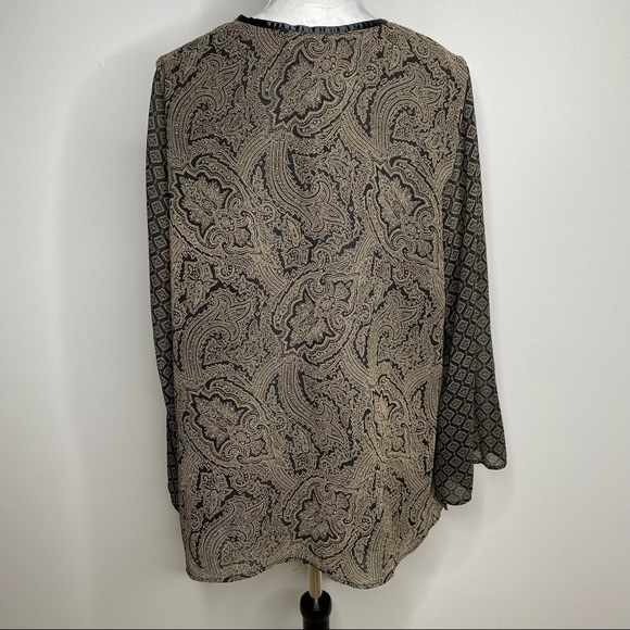 5/$25! Avenue v neck boho chic top size 18/20 - Picture 4 of 5